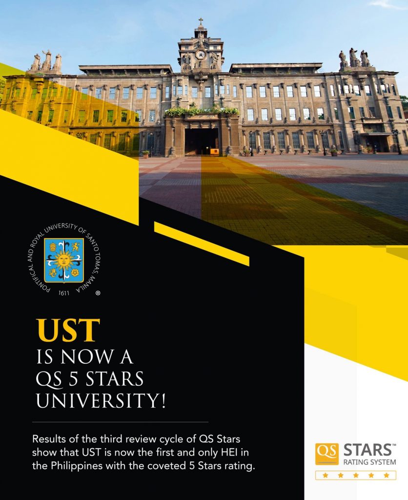 UST secures QS 5 Stars rating, the first in the Philippines